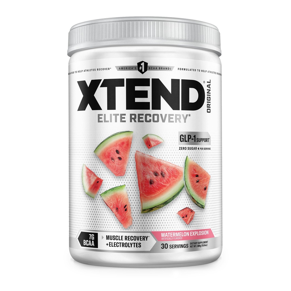 Xtend Original BCAA Powder 7g BCAA og 2,5 g L- Glutamin, Sukker Free Post Workout Muscle Recovery Drik med Aminosyrer til mænd og kvinder, 30 Servering