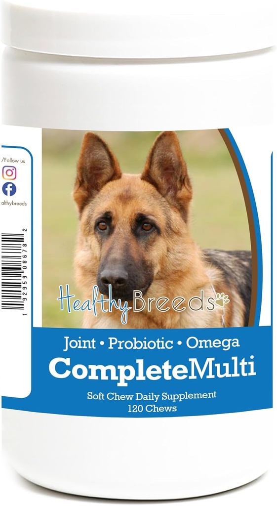 Healthy Breeds German Shepherd All in One Multivitamin Soft Chew 120 Count