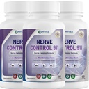 Nerve Control 911 – Advanced Botanical Nerve Support Supplement with Passion Flower, Marshmallow Root and Corydalis – Promotes Daily Calm and Central Nervous System Wellness - 3 Pack