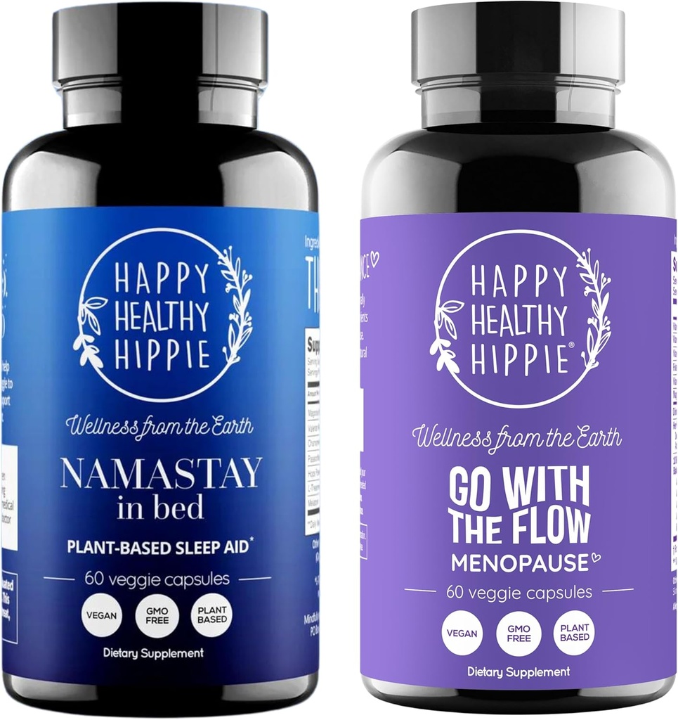 Happy Healthy Hippie Go with The Flow Menopause Support & Natural Sleep Supplement