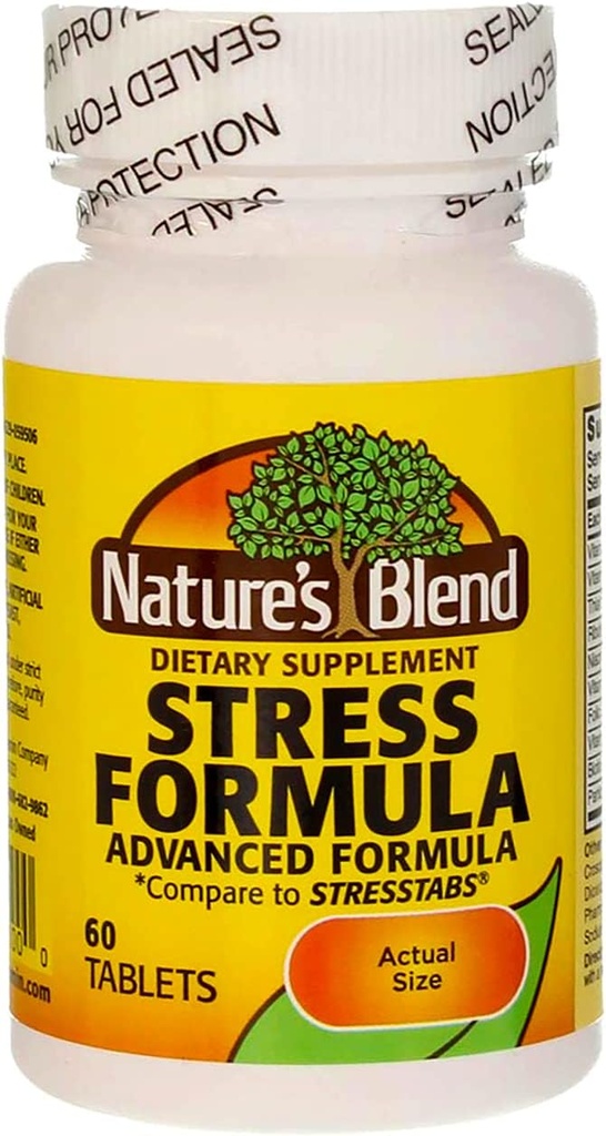 Naturens Blend Stress Formel Vitaminer 60 Tabs, 079854201000