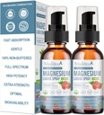Magnesium Glycinat Flydende med citrat, Taurat, Malate- Magnesium Complex Drops Spray w / Kalium L- Theanine- High Absorption - Vegan, Sugar Free, 2 Fl.oz