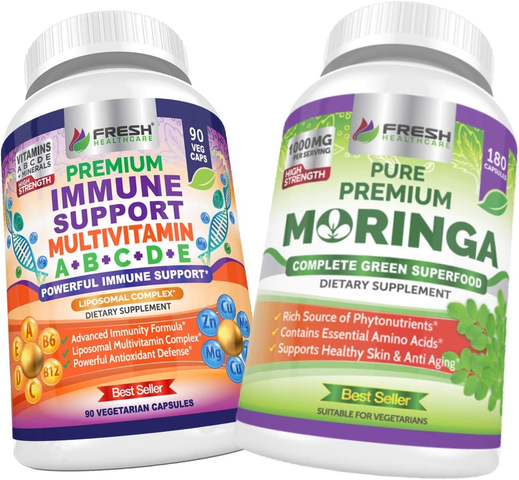 FRESH HEALTHCARE Immunmultivitamin og Moringa Superfood - Bundle