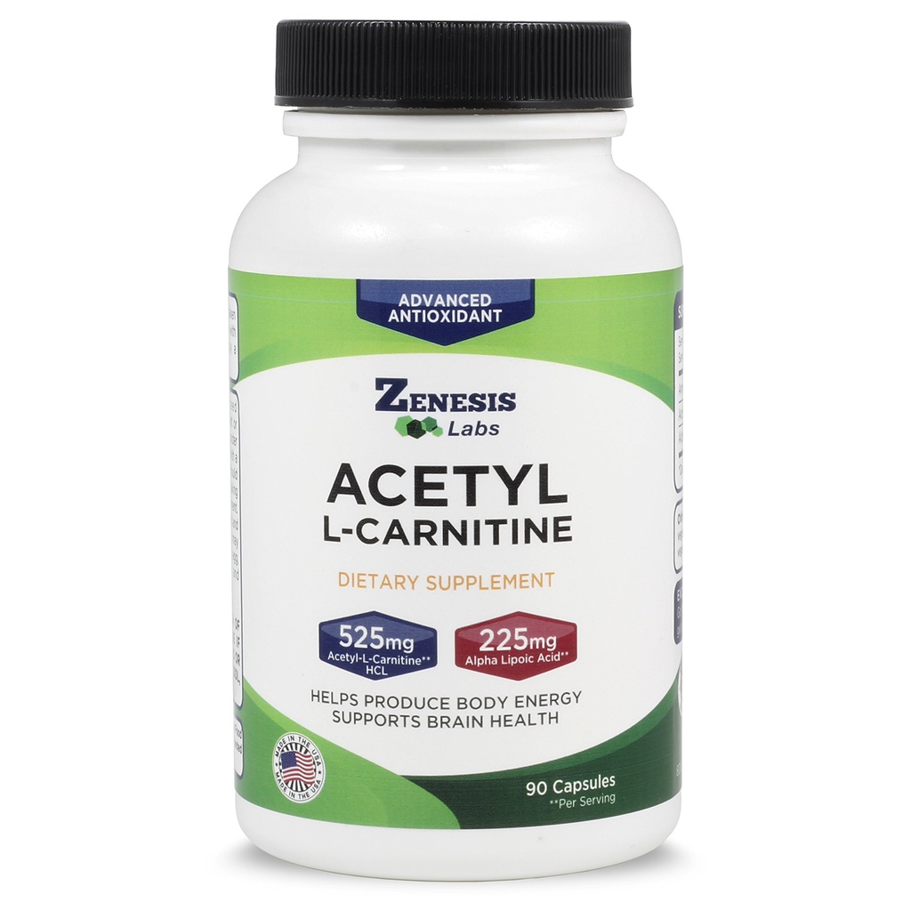 Zenesis Labs Acetyl L- Carnitin med alpha lipoesyre - 90 kapsler