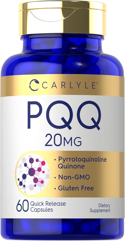 Carlyle PQQ Supplement 20 mg 12, 60 kapsler 125, ikke-GMO og gluten fri