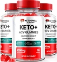 (3 Pack) Keto Spell ACV Gummies, KetoSpell Keto ACV Avanceret vægttab Formel, Alle naturlige Apple Cider Vinagre 1000MG, KetoSpell Keto + ACV supplement, Gomitas Anmeldelser (180 Gummies)