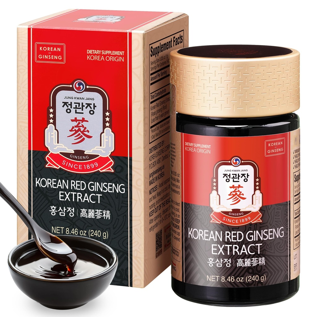 CheongKwanJang [Koreansk rød Panax Ginseng Extract Extract Strength, Energy Boost, Performance, Boost immunsystem, Stamina, blodcirkulation og Mental Health Support, Hukommelse, Produktivitet - 240g