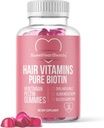 Biotin 10000mcg Gummies by Sweetheart Beauty - Biotin Gummies for Hir Skin and Nails for Women, Mænd & Kids - Hår Vitamin Gummy - Vegan, Non- GMO, 60 Biotin Chewables for Hurtigere Hårvækst