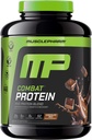 MusclePharm Combat Protein Powder, Chokolade Milk Flavor, Fuels Muscles for Productive Workouts, 5 Protein Kilder herunder Whey Protein Isolate & Egg Albumin, Gluten Free, 4.2 lb, 52 Servere