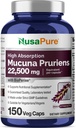 NusaPure Mucuna Pruriens 50: 1 Extract, 450 mg Tilsvarende 22,500mg 150 Veggie Caps (non-GMO, Vegan, Gluten Free, Bio- Perine)