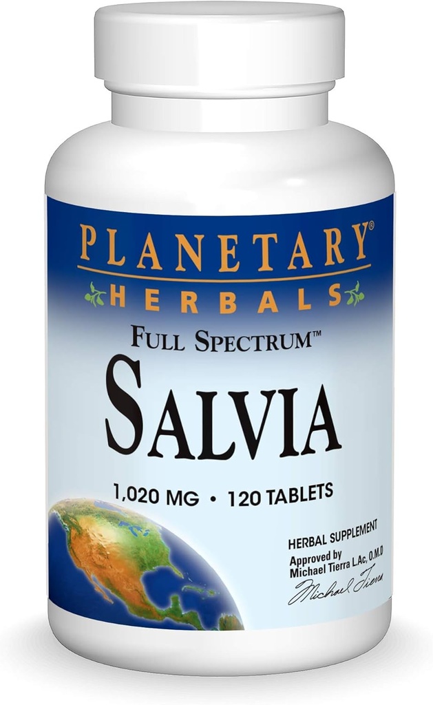 Planetariske Herbals, Salvia, 1,020 milligram, 120 tabletter