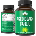 Peak Performance Lagrede sorte hvidløg kapsler. Rå Vegansk Pure Odorless Extract piller til Cholesterol, og immunsupport. fra hvidløg Bulb med S- allyl cystein og antioxidanter