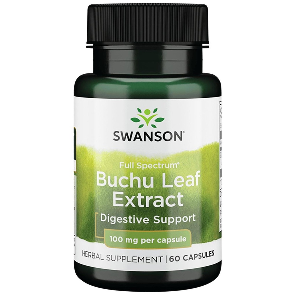 Swanson Buchu Leaf - 4: 1 Uddrag - Urtetilskud - (60 kapsler, 100 mg hver)