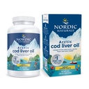 Nordic Naturals Arctic Cod Lever Oil, Lemon - 180 Soft Gels - 750 mg Total Omega- 3s med EPA & DHA - Heart & Brain Health, Sund Immunitet, Samlet Wellness - Non-GMO - 60 Serveringer