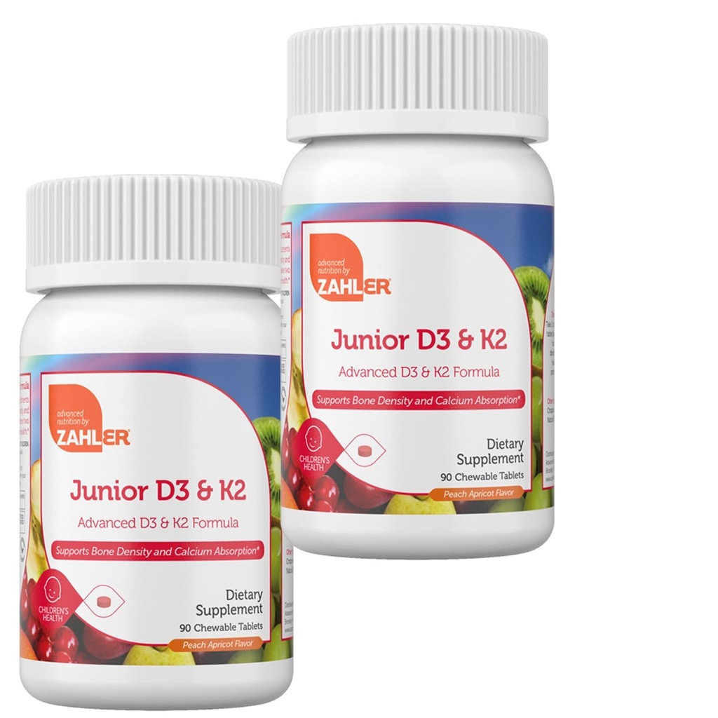 Zahler - Junior Vitamin D3 + K2 tyggetabletter til børn