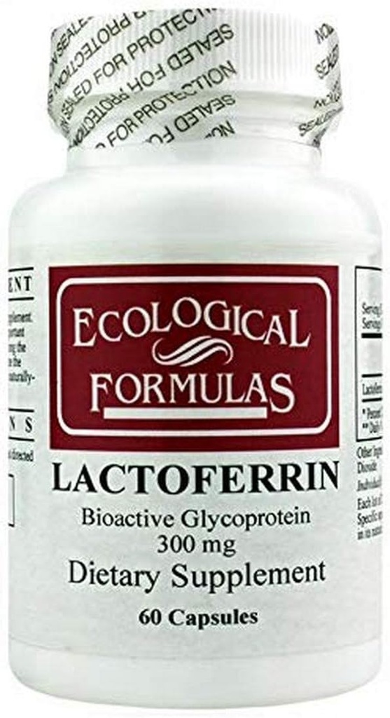 Økologiske formler Lactoferrin 300 Mg, White, 60 Greve
