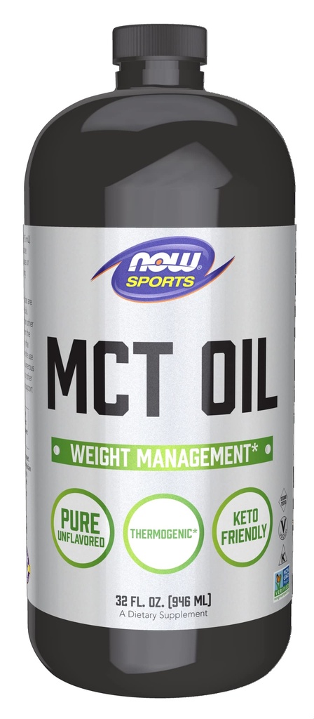 Now Foods Sports Nutrition, MCT (Medium- chain triglycerider) Oil 14 g, Vægt Management, Væske, 32 -Ounce