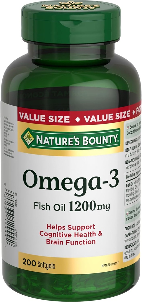 Naturens Bounty Omega-3 1200mg 200 tæller
