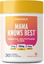 Oceanblå Essentials Mama Knows Best - 30ct - Prenatal Multivitamin med Omega-3 DHA - Understøtter en sund graviditet - Let at synke Softels - Tasty Orange Flavor - 1 måned Tilgang