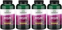Swanson MSM - Væsentlige mineraler Fremme mobilitet & fælles sundhedsstøtte - Hjælper til at opretholde Connective Tissue sundhed herunder brusk, collagen, & hår - (240 kapsler, 1000mg hver) 4 pakke