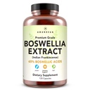 AMANDEAN Boswellia Serrata Extract. 500mg 120 Veggie Kapsler. 65% Boswellic Acid med AKBA. Indian Frankincense Inflammation Supplement. Fælles sundhedsstøtte. (Emballage Maj Vary)