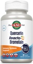 KAL Quercetin Reacta- C Bromelain immunforsvar supplement, 24 timers immunforsvar med bioflavonoider, vitamin C 1000mg og Quercetin 500mg, Vegan, Gluten Free, 60- dag garanti, 30 Serv, 60 tabletter