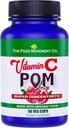 The Food Movement Vitamin C Pom - Pomegranat superfood koncentrat kombineret med 100% Plant baseret C-vitamin fra Organic Acerola Cherry og Camu Camu - Vegan - Gluten Free - 60 kapsler