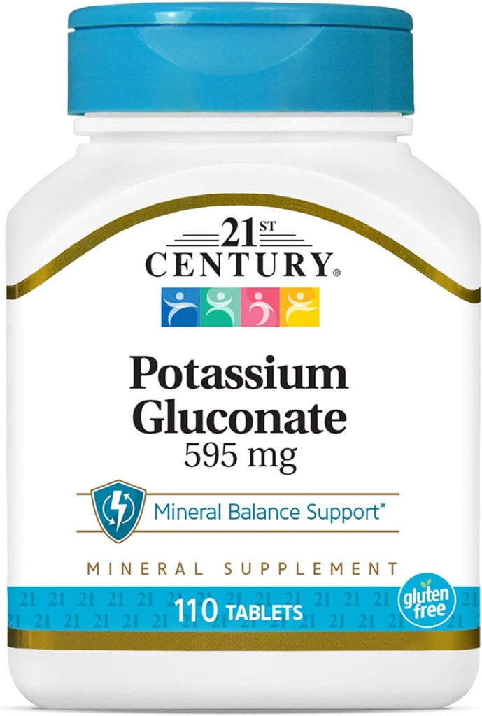 21. Century Kalium 595 mg tabletter, 110 greve (pakning med 3)