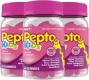Pepto Kids Gummies, Helps Relieve Occasional Upset Stomach, Acid Indigestion, Sour Stomach and Heartburn, 72 Total (3 Packs of 24)