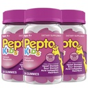 Pepto Kids Gummies, Hjælper Relieve Occasional Upset Mave, Syre fordøjelsesbesvær, Sour Mave og Heartburn, 72 Total (3 pakker af 24)