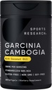Sports Research Garcinia Cambogia Extract (60% HCA) med ekstra Virgin Organic Coconut Oil Shut 124; Non- GMO, Soy & Gluten Free (180 Liquid Softgels)