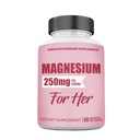 Magnesiumglycinat til kvinder 250 mg per en kapsel, Magnesiumglycinat chelat til hende, 90 kapsler, 90 dages forsyning