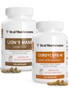 Lions Mane (120ct) og Cordyceps (120ct) Kapsler Bundle - Mushroom supplement til kognition, energi og Endurance