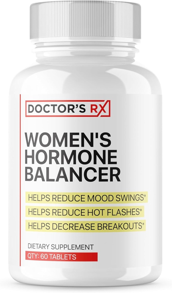 Doctor 's RX Memory 124; # 1 Rated Hormone Balancer for Women Memory 124; Clinically Testet Support til PMS, Menopause, Bloating & Fatigue Memory 124; Ultra Strength Formel + 14 Ingredienser Memory 124; 3. part Testede - 60 Kapsler