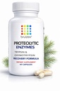 Bruizex Proteolytic Enzymes | Trypsin & Chymotrypsin Recovery Supplement for Tissue Trauma, Bruising, Swelling | Immune System Support Formula | 60 Caps