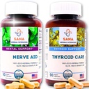 Natural Sleep Aid & Thyroid Renew Mea124; 9 Organic Herbs & Seaweed Mea124; med Valerian Root, Thyroid Support, og Hormonal Balance med Kelp Meap 124; 1350 mg per Serving Mea124; af Sana Herbal