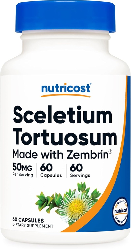 Nutricost Zembrin (Sceletium Tortuosum) 60 kapsler (50 mg hver) - vegetariske kapsler, ikke- GMO, gluten fri