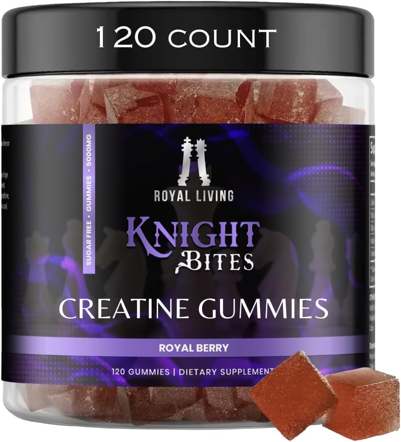 Sugar Free Creatinine Monohydrat Gummies 5g for mænd og kvinder, Chewables Creatinine Monohydrat for muskel vækst & inddrivelse, Vegan, Mixberry Flavor, 120 Greve