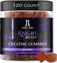 Sugar Free Creatinine Monohydrat Gummies 5g for mænd og kvinder, Chewables Creatinine Monohydrat for muskel vækst & inddrivelse, Vegan, Mixberry Flavor, 120 Greve