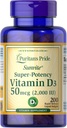 Vitamin D3 50mcg (2.000 IE) Bolsters immunforsvar ved Puritans Pride for støtte af immunforsvar og sunde knogler og tænder 200 Softgels