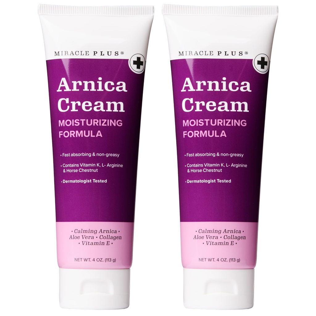 Miracle Plus Arnica Cream Extra Strength Bruise Relief Lotion For blå og opsvulmede på huden, 124; Arnica Gel, vitamin K Cream, Skin Care