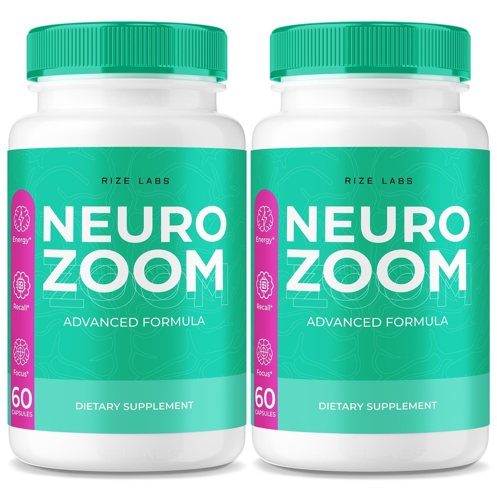 (2 Pack) Neuro Zoom supplement, Neuro Zoom Organic Memory Supporting Formel, Neuro Zoom til at reducere de negative virkninger af Brain Fog, Neuro Zoom bruges til Boost Memory, NeuroZoom anmeldelser (120 kapsler)