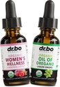 Hormonbalance for kvinder & Oregano Oil Organic Liquid Drops - Women 's Wellness Organic Hormonal Balance & Menstrual Cramp Periode Support - Olie af Oregano Drops Tincture Extract Rense Detox