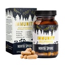 North Spore Immunity Mushroom Extract Supplement Kapsler 124; Økologisk Kalkun Hale, Chaga, Reishi, Maitake, Shiitake Blend • 124; 100% Fruiting Body Extracts - 120 ct