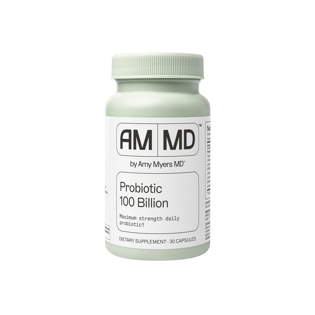 Amy Myers MD probiotiske kapsler 100 Millioner - maksimal styrke daglig probiotisk - Gastrointestinal sundhed supplement - fordøjelse og immunforsvar