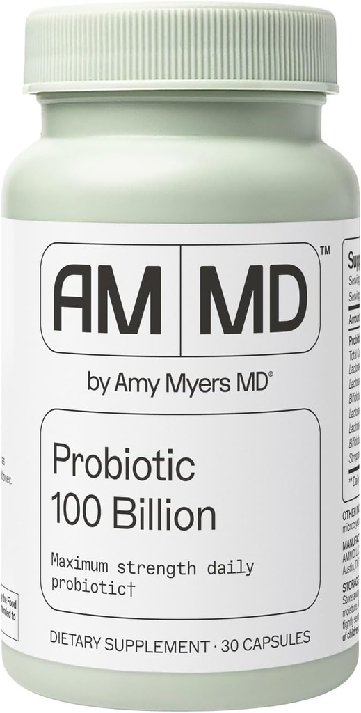 Amy Myers MD probiotiske kapsler 100 Millioner - maksimal styrke daglig probiotisk - Gastrointestinal sundhed supplement - fordøjelse og immunforsvar