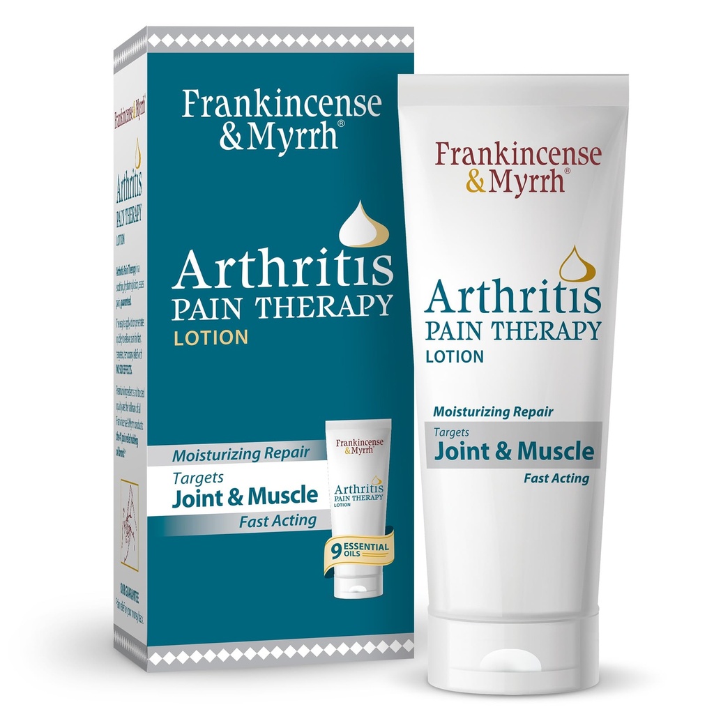 Frankincense og Myrra Arthritis Pain Reliever Therapy- lotion - Topical Arthritis Pain Relief Cream og Hydrating Skin Repair, Body Relief for Sciatica, Knee, Back, Joints, Neck, Hands, 3 Oz - 1 pakke