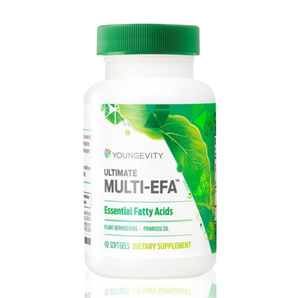 Youngevity Ultimate Multi- EFA ™ - Plant Based EFA Supplement - No Fish - Small Softgel for voksne og børn, Aften Primrose - 90 Softgels (pakke med 1)