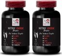 Calciumalpha- ketoglutarat - NITRIC OXIDE BOOSTER - Nitrogenoxid pulver L- arginin, Muskelpumpe, Styrketræning, Træningsstyrke, Atletisk boost, GKG supplement 2 Flaske 180 tabletter