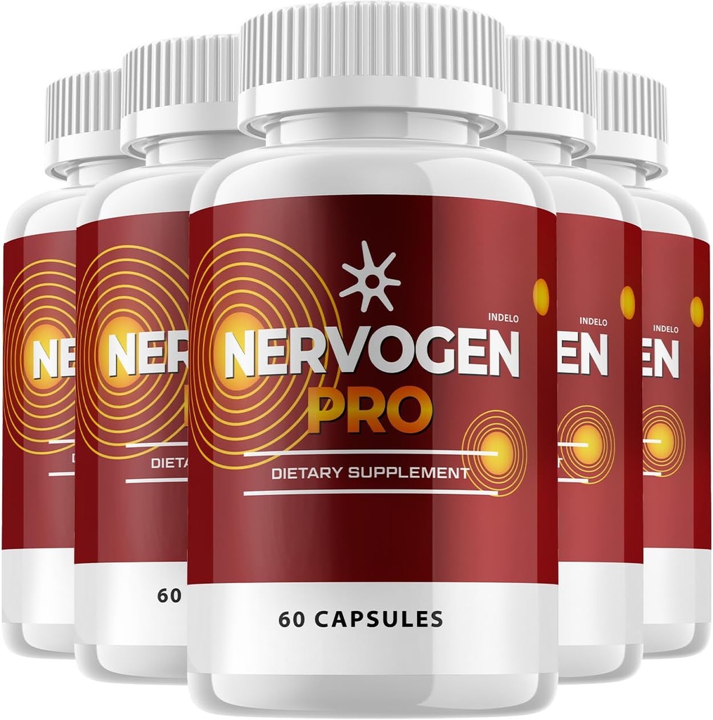 (5 Pack) Nervogen Pro Kapsler, Nervogen Pro for neuropati Kapsler, Nervogen Pro Avanceret formel Kosttilskud, C-vitamin Zink Enhanced - Nervogen Pro Anmeldelser (300 Kapsler)